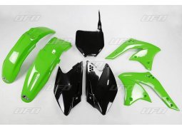 UFO kompletní plasty KAWASAKI KXF 250 08, barva OEM (zelená/černá)