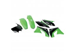 UFO kompletní plasty KAWASAKI KXF 250 10-11, barva OEM (zelená/černá)