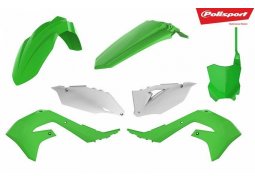 POLISPORT kompletní plasty KAWASAKI KX450F 19, barva OEM (zelená/bílá)