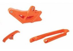 POLISPORT komplet kluzák + vodítko řetězu,KTM SX/SX-F 16-20, HUSQVARNA TE/FE 16-20, TE/FE 16-20, TX/FX 16-20, barva oranžová