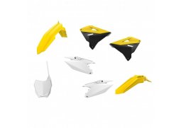 POLISPORT kompletní plasty RESTYLING SUZUKI RM 125/250 01-08, barva žlutá/černá/bílá SUZUKI RM 125 rok 01-08