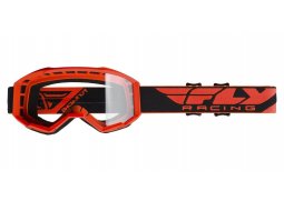 FLY RACING brýle FOCUS oranžové, čiré plexi bez pinů MX brýle na motokros
