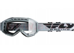 FLY RACING brýle FOCUS 2020 šedé, čiré plexi bez pinů MX brýle na motokros