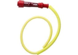 NGK koncovka zapalovací svíčky (fajfka) ebonitová, rovná barva červená kabel 50 cm barva žlutá (NR 8539)