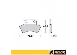 PROX brzdové destičky KH232 POLARIS SCRAMBLER / SPORTSMAN 400 94-97 zadní