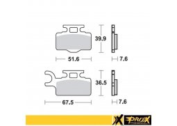 PROX brzdové destičky KH302 KAWASAKI KX 65 00-20, SUZUKI RM 65 03-05 přední