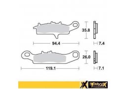 PROX brzdové destičky KH342 KAWASAKI KFX 450R 08-14, KVF 650 BRUTE FORCE 05-13 přední levý