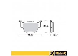 PROX brzdové destičky KH373 HONDA TRX 450R 04-14 zadní