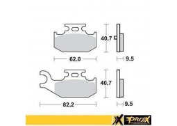 PROX brzdové destičky KH428 YAMAHA YFM 700 RAPTOR 06-11 zadní