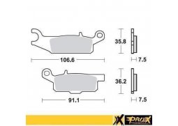 PROX brzdové destičky KH444 YAMAHA YFM 550 GRIZZLY 11-14, YFM 700 GRIZZLY 07-18 přední pravý