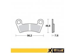 PROX brzdové destičky KH456 POLARIS 450/525 Outlaw 08-11 přední
