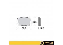 PROX brzdové destičky KH463 KTM 450/505/525 SX/XC ATV 08-12 zadní