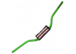 RENTHAL řídítka 1,1/8 CALA 28,6mm MX FATBAR GREEN HONDA CR/CRF, KAWASAKI KX/KXF, barva zelená s protektorem KAWASAKI KLX300R rok 97-21