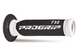 PROGRIP gumové gripy rukojetí PG732 ROAD (22+25mm, délka 125mm) barva bílá/černá (dvoudílné) (732-137)