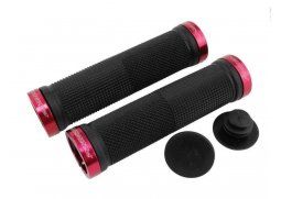 PROGRIP gripy PG999 ATV/JET SKI/MTB (22+22mm, délka 120mm) barva černá s červenou koncovkou LOCK ON (999-107)