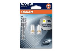 OSRAM žárovka 5W 12V W2,1x9,5D WY5W DIADEM chromové (BLISTER dvojitý)