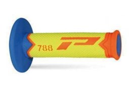 PROGRIP gripy PG788 OFF ROAD (22+25mm, délka 115mm) barva oranžová fluo/žlutá fluo/světlá modrá (trojdílné) (788-280)