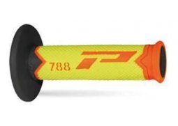 PROGRIP gripy PG788 OFF ROAD (22+25mm, délka 115mm) barva oranžová fluo/žlutá fluo/černá (trojdílné) (788-281)