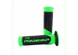 PROGRIP gripy PG732 ROAD (22+25mm, délka 125mm) barva zelená fluo/černá (dvoudílné) (732-295) (PG732/10)