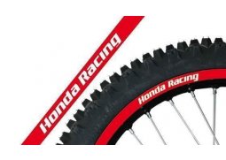 BLACKBIRD sada ochranných nálepek na ráfky HONDA RACING barva červená