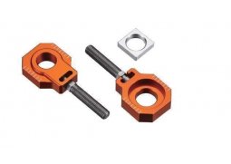 ACCEL napínák zadní osy se šroubem KTM SX 85 13-14 (průměr 20mm) barva oranžová (2 ks)