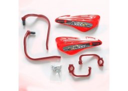 ACCEL kryty rukojetí s hliníkovým uchycením STRONG (22+28mm) uchycení dvoubodové (ALU-červená, plast-červená)