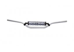 RENTHAL řídítka 7/8 CALA 22mm ATV HANDLEBAR SILVER YAMAHA YFM 660 RAPTOR PADDED, barva stříbrná s hrazdou