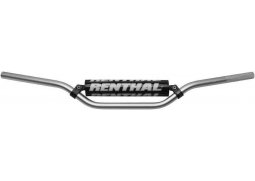 RENTHAL řídítka 7/8 CALA 22mm ATV HANDLEBAR SILVER HONDA TRX 250R (FOURTRAX) PADDED, barva stříbrná s hrazdou