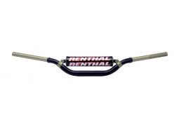 RENTHAL řídítka 1,1/8 CALA 28,6mm MX TWINWALL HANDLEBAR BLACK RC MINI/85CC PADDED, barva černá s protektorem