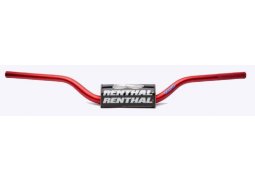 RENTHAL řídítka 1,1/8 CALA 28,6mm MX FATBAR RED RC SX/SXF 06-09, SUZUKI RM/RM-Z 06-13, barva červená s protektorem HONDA XR650C rok 93-99