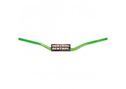 RENTHAL řídítka 1,1/8 CALA 28,6mm MX FATBAR RC HIGH GREEN, barva zelená s protektorem