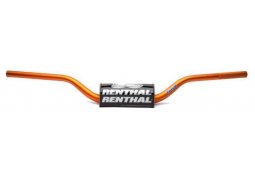 RENTHAL řídítka 1,1/8 CALA 28,6mm MX FATBAR HANDLEBAR ORANGE KTM HIGH PADDED, barva oranžová s protektorem KTM EXC 125 rok 87-23