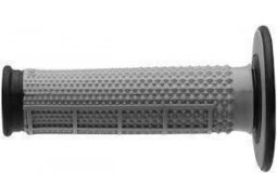RENTHAL gripy MX DUAL COMPOUND TAPERED HALF WAFFLE, dvoudílné, barva šedá/černá