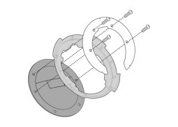 Kappa BF53K redukce pro montáž TANKLOCK tankvaku na víčko nádrže motorky pro HUSQVARNA Svartpilen 701 -20