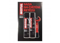 MOTUL sada mazání a čištění řetězu Motul MC Care (C2+, C1, kartáč)