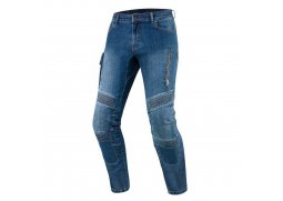 Rebelhorn VANDAL DENIM WASHED modré jeans kevlarové kalhoty na motorku