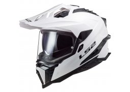 LS2 MX701 EXPLORER SOLID WHITE enduro přilba na motorku