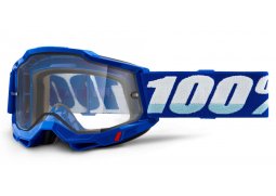 100% MX brýle ACCURI 2 Enduro Moto brýle modré, čiré Dual plexi