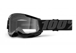 100% MX brýle STRATA 2 dětské brýle černé, čiré plexi