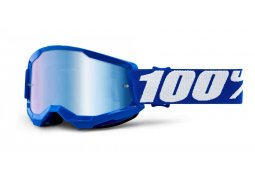 100% MX brýle STRATA 2 dětské brýle modré, zrcadlové modré plexi