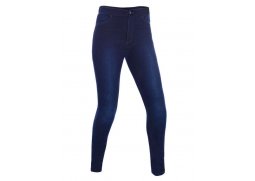 ZKRÁCENÉ kalhoty JEGGINGS, OXFORD, dámské legíny s Kevlar® podšívkou, modré indigo