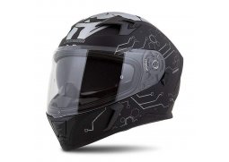 Cassida Integral 3.0 Hack Vision černá matná šedá stříbrná reflexní integrální helma