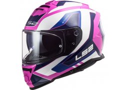 LS2 FF800 STORM TECHY GLOSS WHITE PINK integrální helma na motorku