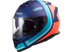 LS2 FF800 STORM SLANT MATT BLUE FL.ORANGE integrální helma na motorku