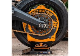 Tru-Tension moto chránič kola před nečistotami obsahuje také sběrnou misku na odtok.