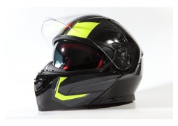 MAXX HELMETS - FF 950 Helma s vyklápěcím integrálem černo zelená reflex