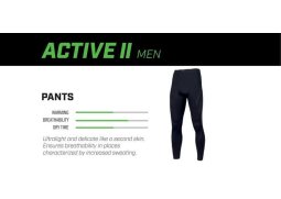 REBELHORN ACTIVE II černé šedé termoaktivní kalhoty