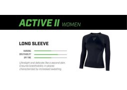REBELHORN ACTIVE II LADY černé šedé termoaktivní tričko,  dlouhý rukáv