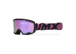 IMX ENDURANCE FLIP BLACK MATT/ PINK brýle - sklo IRIDIUM PINK + CLEAR (2 SZYBY W ZESTAWIE)