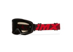 IMX ENDURANCE FLIP BLACK MATT/ RED brýle - sklo DARK SMOKE + CLEAR (2 SZYBY W ZESTAWIE)